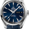 98000453 Ремешок темно-синий, XS, аллигатор, 19/16, без замка, длина 95/90, для часов Omega Seamaster Aqua Terra 150м 38.5мм