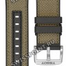 Коричневый каучуковый ремешок Tissot T604047746 с текстильной накладкой, 23/22, титановая пряжка, для часов Tissot T121.420.47.051.07 T-Touch Connect Solar