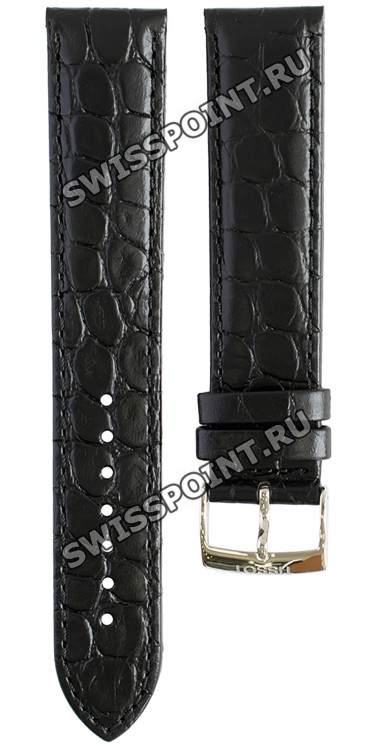 Черный кожаный ремешок Tissot T600039639, теленок, 19/18, стальная пряжка, для часов Tissot Everytime Medium T109.410