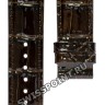 Коричневый лаковый ремешок Tissot T610037737, теленок, без замка, 19/18, для женских часов Tissot Le Locle T006.407, L164