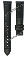 Черный кожаный ремешок Tissot T610035979, теленок, 16/14, без замка, для часов Tissot Tradition T063.210