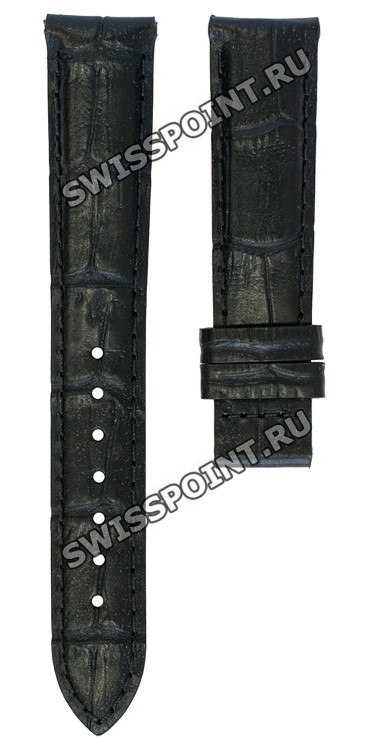 Черный кожаный ремешок Tissot T610035979, теленок, 16/14, без замка, для часов Tissot Tradition T063.210