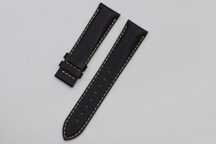 Ремешок TISSOT T610017238 черный, теленок, 20/18, белая прострочка, без замка, PRC 100 (P860, P862, P870) для часов TISSOT