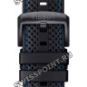 Черный каучуковый ремешок Tissot T603041921, синяя прострочка, черная пряжка, 22/22 мм,  для часов Tissot T-Race Thomas Luthi 2018 T115.417, T115417A