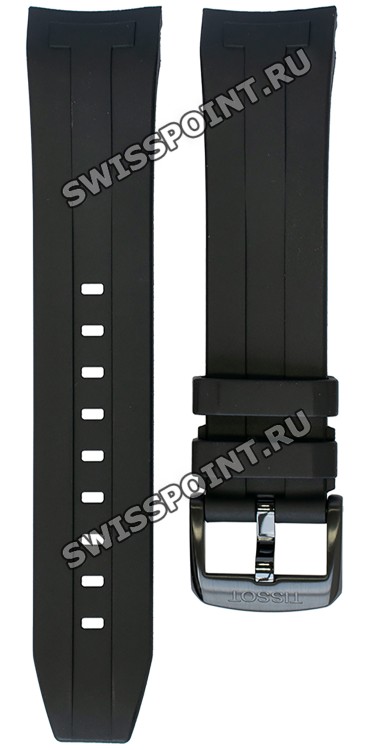 Черный каучуковый ремешок Tissot T603042600, черная пряжка, для часов Tissot Seastar 1000 T120.417