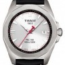 Черный кожаный ремешок Tissot T610017239, удлиненный, 20/18 XL, теленок, белая прострочка, без замка, для часов Tissot PRC 100 P860, P862, P870