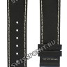 Черный кожаный ремешок Tissot T610017239, удлиненный, 20/18 XL, теленок, белая прострочка, без замка, для часов Tissot PRC 100 P860, P862, P870