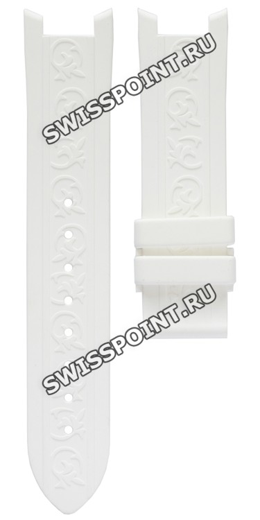 Белый силиконовый ремешок Balmain B1732153, 19/18, с вырезом 11 мм, без замка, для часов Balmain 5353