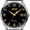 Черный кожаный ремешок Tissot T600042557, 20/18, стальная пряжка, для часов Tissot Visodate T118.410.16.057.01