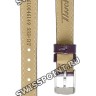 Фиолетовый кожаный ремешок Tissot T600046148 / T610046149, 12/10, стальная пряжка, для часов Tissot Heritage Porto Small Lady T128.109.16.032.00