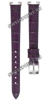 Фиолетовый кожаный ремешок Tissot T600046148 / T610046149, 12/10, стальная пряжка, для часов Tissot Heritage Porto Small Lady T128.109.16.032.00