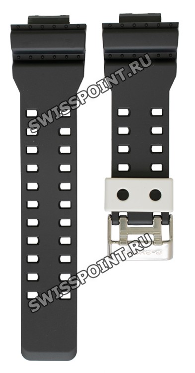 Черный полимерный ремешок Casio 10508122 для часов Casio GA-100BW-1A, GA-110BW-1A