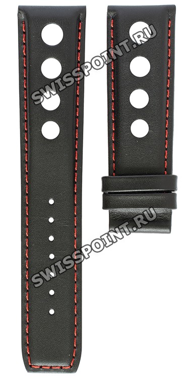 Черный кожаный ремешок Tissot T610037462, теленок, 22/20, без замка, для часов Tissot PRS 516 T100.427, T123.427