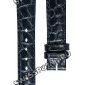 Синий кожаный ремешок Balmain B1730543, 14/12, с вырезом 5 мм, без замка, для часов Balmain Elegance 1090