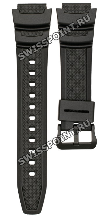 Черный полимерный ремешок Casio 10569210 для часов Casio W-218H-1A, W-218H-1B, W-218H-3A, W-218H-5B, W-219H-1A2
