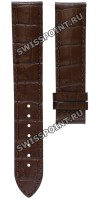 Коричневый кожаный ремешок Tissot T610029096, теленок, имитация крокодила, 19/18, без замка, для Tissot PR 100, T-Classic T049.407, T049.410, T049.417, T065.430, T006.407