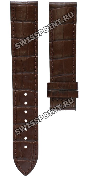 Коричневый кожаный ремешок Tissot T610029096, теленок, имитация крокодила, 19/18, без замка, для Tissot PR 100, T-Classic T049.407, T049.410, T049.417, T065.430, T006.407