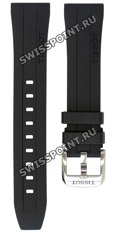 Черный каучуковый ремешок Tissot T603044545, 20/17, стальная пряжка, для часов Tissot PRC 200 T114.417.17.057.00