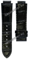 Черный кожаный ремешок Tissot T610031319, теленок, имитация крокодила, с вырезом, 20/18, без замка, для часов Tissot TXL T061.310