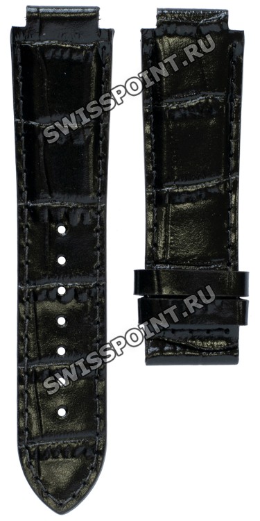 Черный кожаный ремешок Tissot T610031319, теленок, имитация крокодила, с вырезом, 20/18, без замка, для часов Tissot TXL T061.310