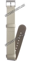 Бежевый кожаный ремешок Tissot T604038784, 19/19 мм, теленок, NATO, стальная пряжка для часов Tissot T104.228 Heritage 1936 Automatic Lady
