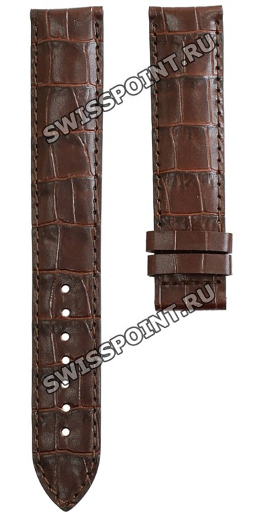 Коричневый кожаный ремешок Tissot T610029099, удлиненный, 19/18 XL, без замка, для часов Tissot PR 100 T049.407, T049.410, T049.417, T065.430