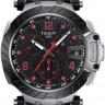 Черный каучуковый ремешок Tissot T603045129 с кожаной накладкой, 22/22, серая пряжка, для часов Tissot T-Race Marc Marquez 2020 T115.417