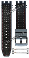 Черный каучуковый ремешок Tissot T603045129 с кожаной накладкой, 22/22, серая пряжка, для часов Tissot T-Race Marc Marquez 2020 T115.417