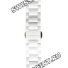 Белый керамический браслет Orient ZDEMM2Z, желтая клипса, для часов Orient FSX05003S, FUT0F003S