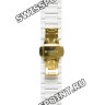 Белый керамический браслет Orient ZDEMM2Z, желтая клипса, для часов Orient FSX05003S, FUT0F003S