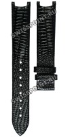 Черный кожаный ремешок Balmain B1730755, 15/14, с вырезом, без замка, для часов Balmain Excessive 2651, 2655
