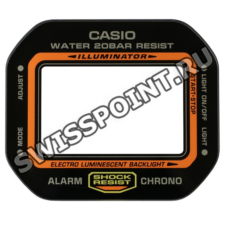 Минеральное стекло Casio 10558602 с принтом для часов Casio DW-5600TB-1