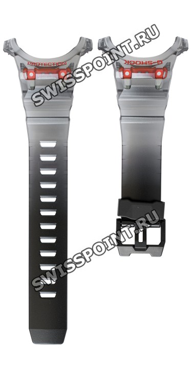 Серый полупрозрачный полимерный ремешок Casio 10649566 для часов Casio GA-B001G-1A