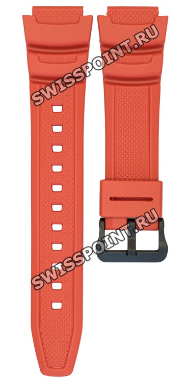 Красный полимерный ремешок Casio 10569212 для часов Casio W-218H-4B