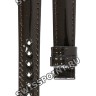 Коричневый кожаный ремешок Tissot T610038492, лаковый, теленок, 14/12, без замка, для часов Tissot Prestigious T923.335