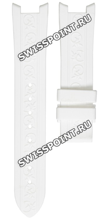 Белый силиконовый ремешок Balmain B1732241, 18/16, с вырезом 9 мм, без замка, для часов Balmain Iconic 4353