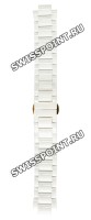 Белый керамический браслет Orient ZDEMM0Z, розовая клипса, для часов Orient FSX05001W, FUT0F001B, FUT0F001W