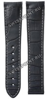 Синий кожаный ремешок Omega O032CUZ005171 из кожи аллигатора, 21/18, без замка, для часов Omega Speedmaster Moonwatch