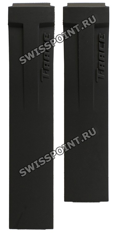 Черный каучуковый ремешок Tissot T610031512, 17/16, интегрированный, без замка, для часов Tissot T-Race T048.217, T048217A