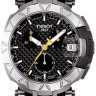 Черный каучуковый ремешок Tissot T610039566, без замка, для часов Tissot T-Race T092.417.17.201.00