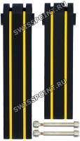 Черный каучуковый ремешок Tissot T610039566, без замка, для часов Tissot T-Race T092.417.17.201.00