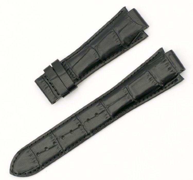 Черный кожаный ремешок Tissot T610014564, 24/18 мм, теленок, имитация крокодила, без замка, для часов Tissot TXL, TXS Chrono L864/964, L874/974, L875/975
