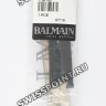 Черный кожаный ремешок Balmain B1730785, 18/16, с вырезом, без замка, для часов Balmain 5451, 5456