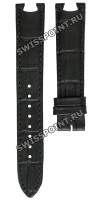Черный кожаный ремешок Balmain B1730785, 18/16, с вырезом, без замка, для часов Balmain 5451, 5456
