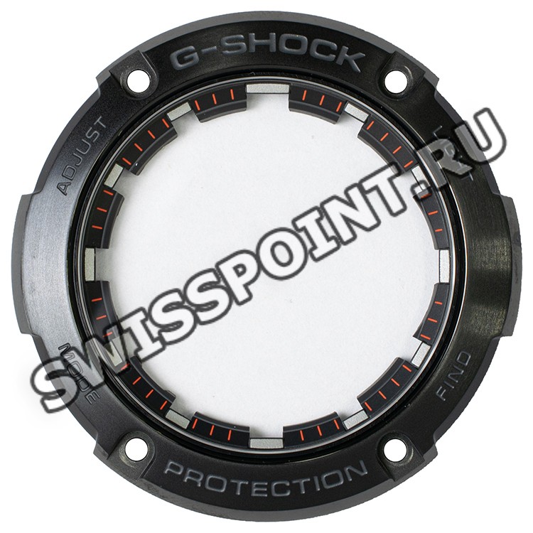 Черный стальной рант Casio 10597563 со стеклом для часов Casio GST-B200B-1A