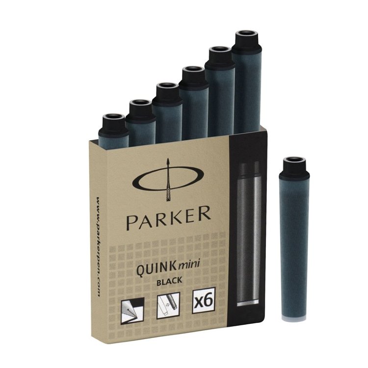 Картриджи Z17 с черными чернилами для перьевой ручки Parker MINI / АРТИКУЛ: S0767220 (№ 61)