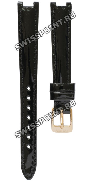 Черный кожаный ремешок Tissot T600035465, теленок, гладкий, 13/10 мм, розовая пряжка, для часов Tissot Glamorous T917.307