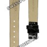 Черный кожаный ремешок Longines L682101220, теленок, лаковый, 12/10, без замка, для часов Longines DolceVita Classic L5.158.0, L5.158.4, L5.158.7, L5.158.9