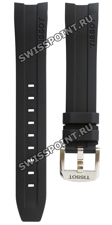 Черный каучуковый ремешок Tissot T603032879, 19/17, интегрированный, стальная пряжка, для часов Tissot PRC 200 T055.417.17.057.00, T055.410, T055.430, T055417A, T055410A, T055,430A