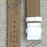 Белый кожаный ремешок Tissot T610038032, глянцевый, имитация крокодила, 18/16, интегрированный, без замка, для часов Tissot Couturier T035.207, T035.210, T035.246 1 Белый кожаный ремешок Tissot T610038032, глянцевый, имитация крокодила, 18/16, интегрированный, без замка, для часов Tissot Couturier T035.207, T035.210, T035.246 1